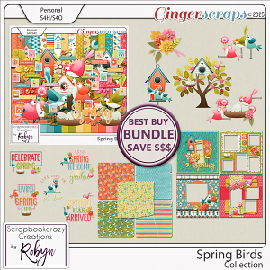 Spring Birds Collection by Scrapbookcrazy Creations