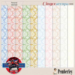 Pemberley Damask Papers By The Brit Chick