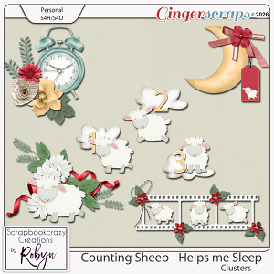 Counting Sheep - Helps me Sleep Clusters by Scrapbookcrazy Creations