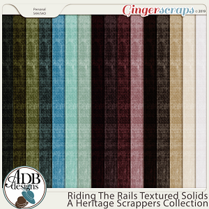 Riding the Rails Solid Papers by ADB Designs