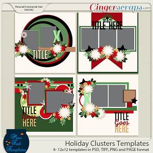 Holiday Clusters Templates by Miss Fish
