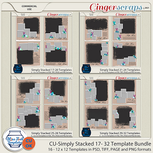 CU - Simply Stacked Templates 17-32 Bundle by Miss Fish