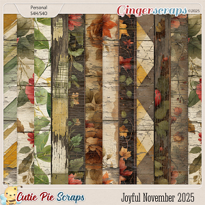 Joyful November 2025 Wood Papers