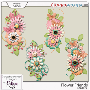 Flower Friends Borders by Scrapbookcrazy Creations