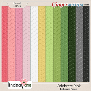 Celebrate Pink Embossed Papers by Lindsay Jane