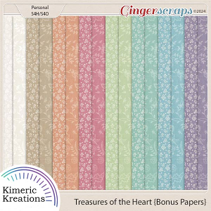 Treasures of the Heart Bonus Paper Pack by Kimeric Kreations