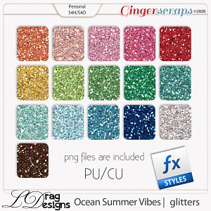 Ocean Summer Vibes : Glitterstyles by LDragDesigns