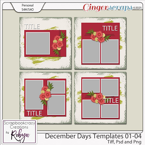 December Days Template 01-04 by Scrapbookcrazy Creations