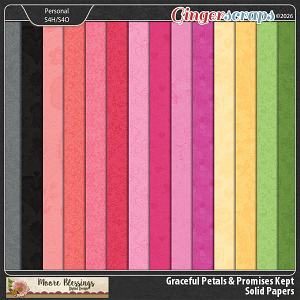 Graceful Petals & Promises Kept Solid Papers by Moore Blessings Digital Design