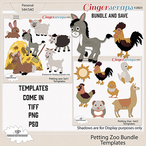 CU /PU Petting Zoo Templates-Bundle by Adrienne Skelton Designs