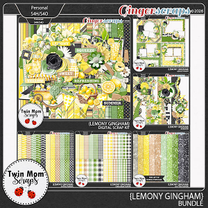Lemony Gingham - BUNDLE by Twin Mom Scraps