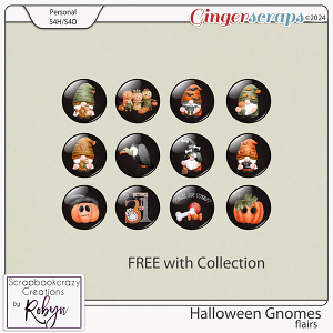 Halloween Gnomes Flairs by Scrapbookcrazy Creations