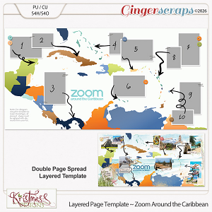Layered Page Templates ~ Zoom Around the Caribbean