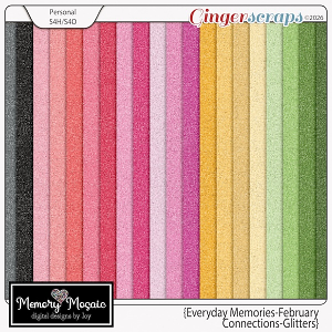 Everyday Memories-February: Connections-Glitters by Memory Mosaic