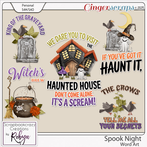 Spook Night Word Art by Scrapbookcrazy Creations