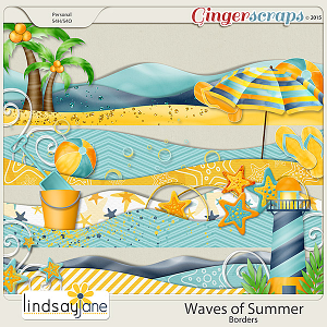 Waves of Summer Borders by Lindsay Jane