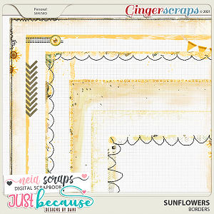 Sunflowers Borders by JB Studio and Neia Scraps