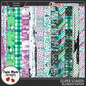 Super Soaker - BLENDED PAPERS by Twin Mom Scraps
