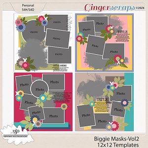 Biggie Mask Templates-Vol2 by Adrienne Skelton Designs 