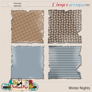 Winter Nights Ripped Papers by The Scrappy Kat