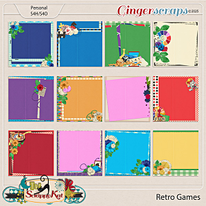 Retro Games Stacked Papers by The Scrappy Kat