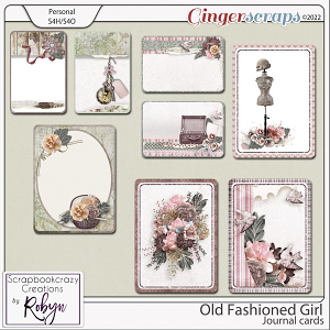 Old Fashioned Girl Pocket Journal Cards by Scrapbookcrazy Creations