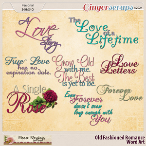 Old Fashioned Romance Word Art by Moore Blessings Digital Design 