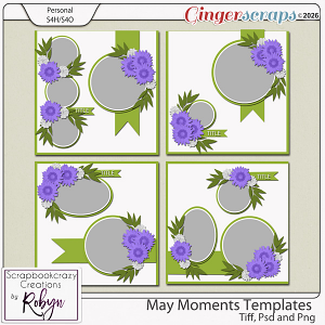 May Moments Template 01-04 by Scrapbookcrazy Creations