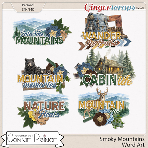Smoky Mountains - Word Art Pack by Connie Prince