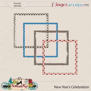 New Year's Celebration Worn Paper Frames by The Scrappy Kat