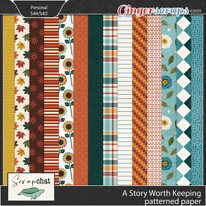 A Story Worth Keeping Patterned Papers by ScrapChat Designs