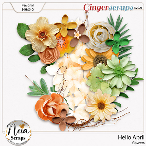 Hello April - Flowers - by Neia Scraps