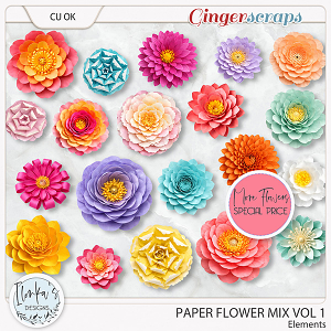 CU Paper Flower Mix Vol 1 by Ilonka's Designs 