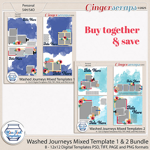 Washed Journeys Mixed 1-2 Template Bundle by Miss Fish