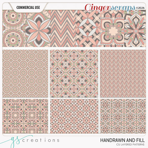 Handdrawn and Fill Patterns (CU) by GS Creations