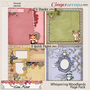 Whispering Woodlands Page Pack from Designs by Lisa Minor