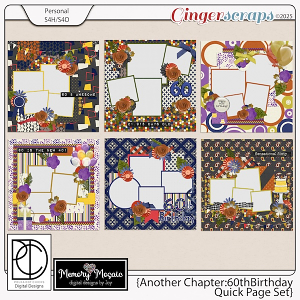 Another Chapter: 60th Birthday Quick Page Set by Memory Mosaic & Polka Dot Chicks
