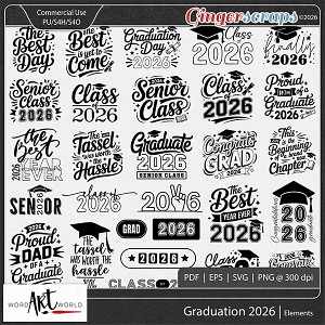 Graduation 2026 CU Word Art