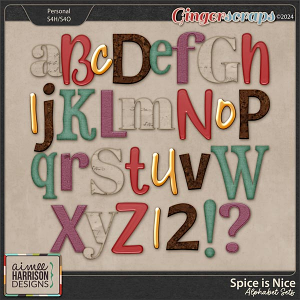 Spice is Nice Alphabet Sets by Aimee Harrison