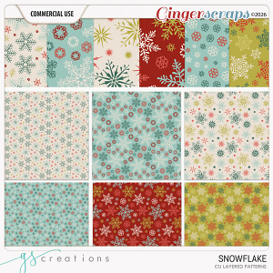 Snowflake Layered Patterns (CU) by GS Creations