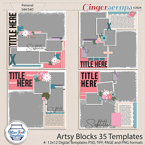 Artsy Blocks 35 Templates by Miss Fish