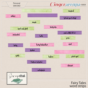 Fairy Tales Word Strips by ScrapChat Designs
