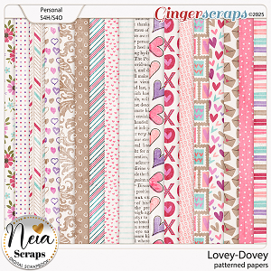 Lovey-Dovey - Patterned Papers - by Neia Scraps