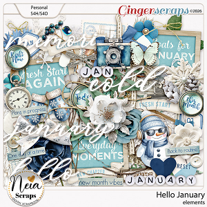 Hello January - Elements - by Neia Scraps