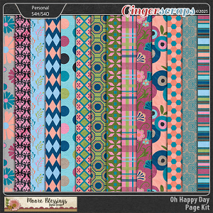 Oh Happy Day Patterned Paper Pack by Moore Blessings Digital Design 