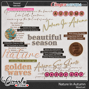 Nature In Autumn-Word art Nature In Autumn-Word art