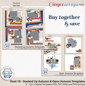 Duet 18 - Stacked Up Autumn & Open Autum Templates by Miss Fish