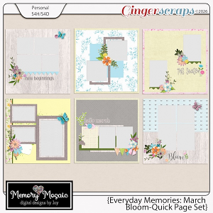 Everyday Memories-March Bloom: Quick Page Set by Memory Mosaic