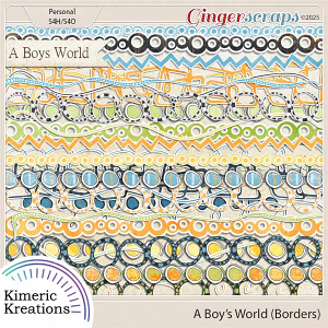 A Boys World Borders by Kimeric Kreations