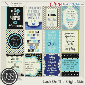 Look On The Bright Side Journal and Pocket Scrap Cards